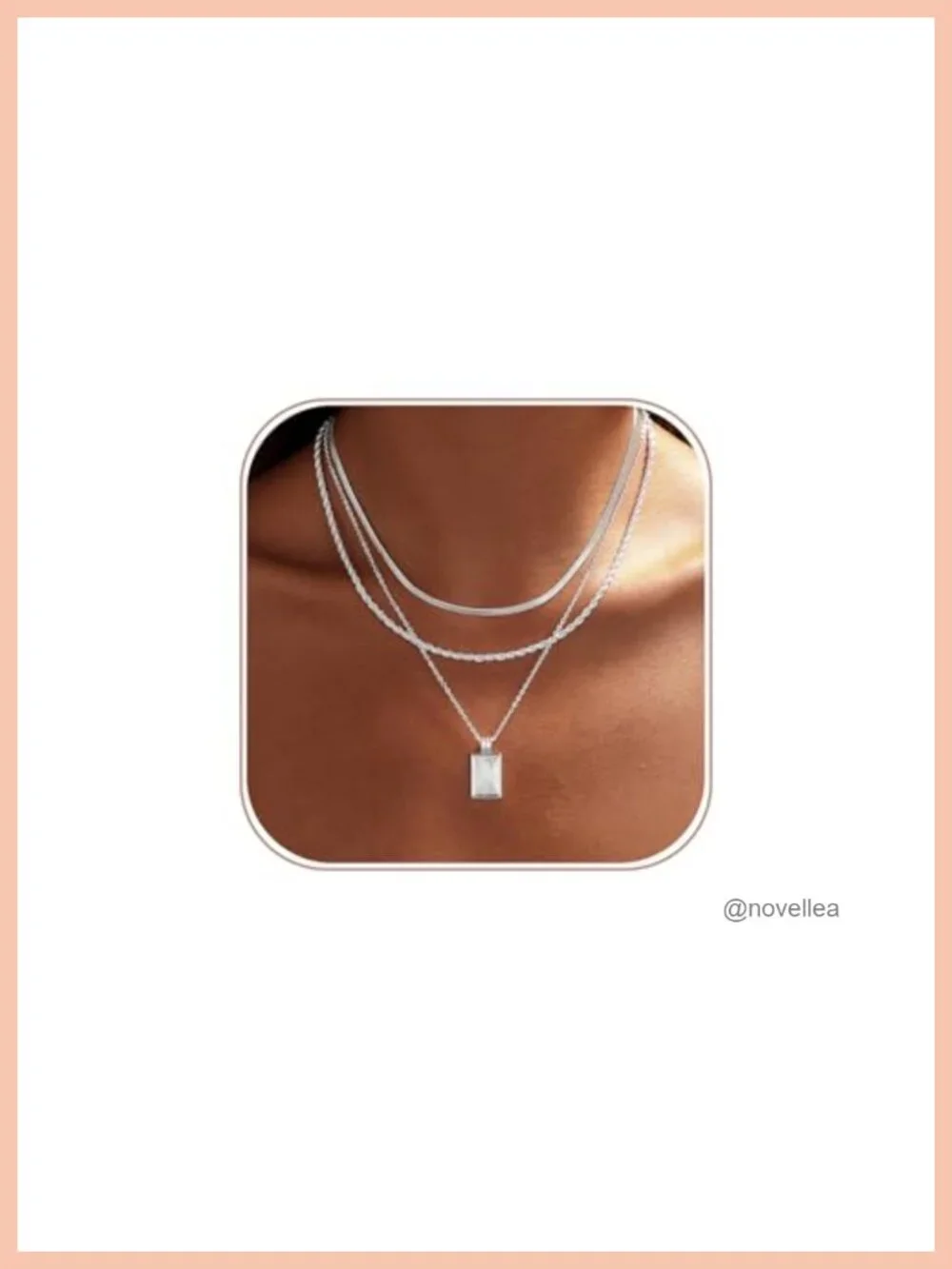 14K Gold Plated Layered Necklace Set Dainty Adjustable Women Jewelry